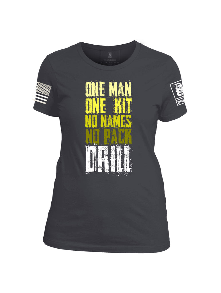 Battleraddle One Man One Kit No Names No Pack Drill  Womens Cotton Crew Neck T Shirt