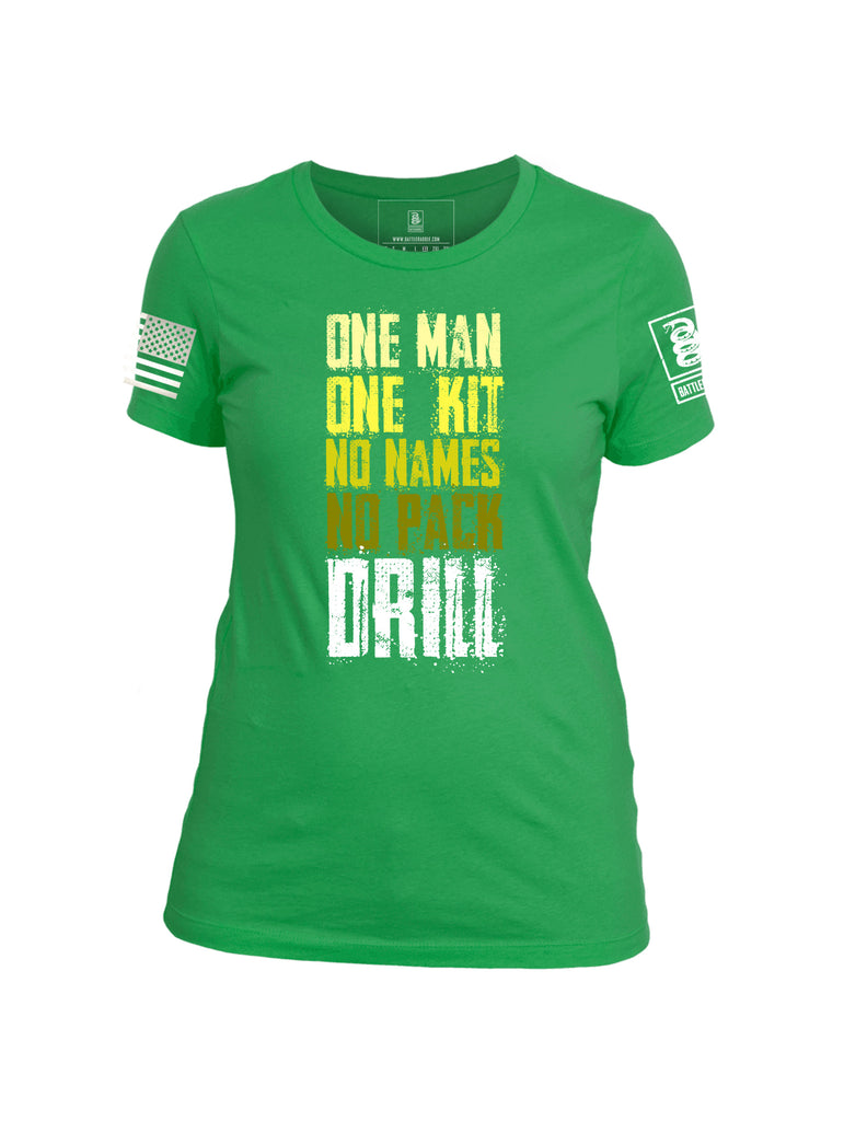 Battleraddle One Man One Kit No Names No Pack Drill  Womens Cotton Crew Neck T Shirt