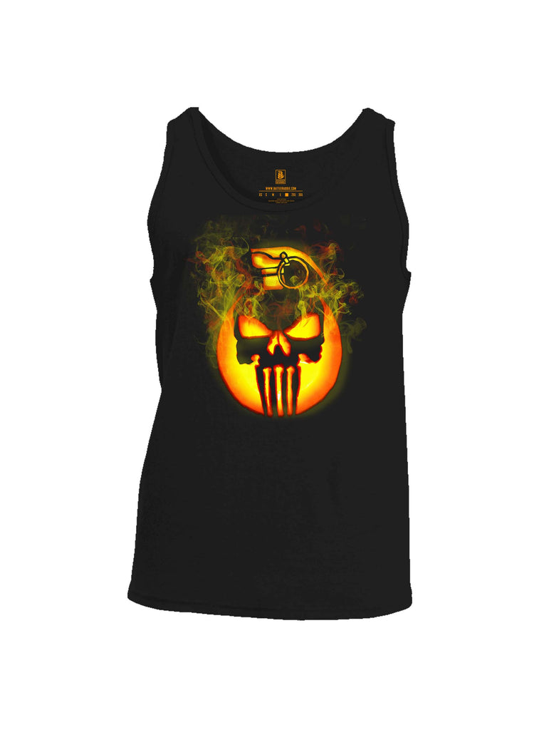 Battleraddle Expounder Skull Pumpkin KABOOM Mens Cotton Tank Top