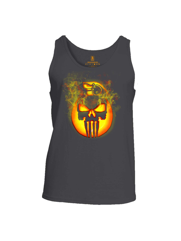 Battleraddle Expounder Skull Pumpkin KABOOM Mens Cotton Tank Top