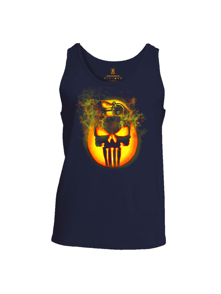 Battleraddle Expounder Skull Pumpkin KABOOM Mens Cotton Tank Top