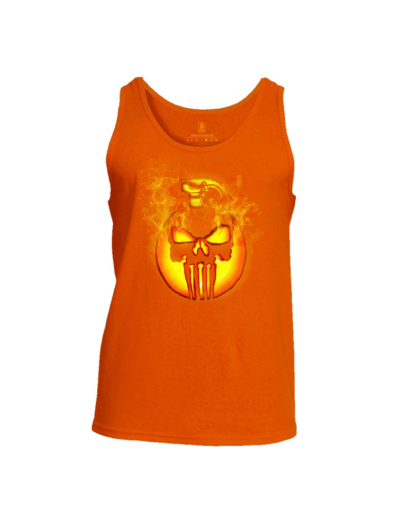 Battleraddle Expounder Skull Pumpkin KABOOM Mens Cotton Tank Top