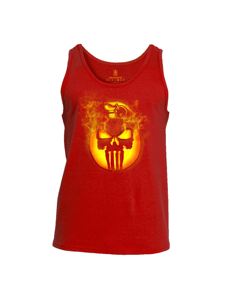 Battleraddle Expounder Skull Pumpkin KABOOM Mens Cotton Tank Top