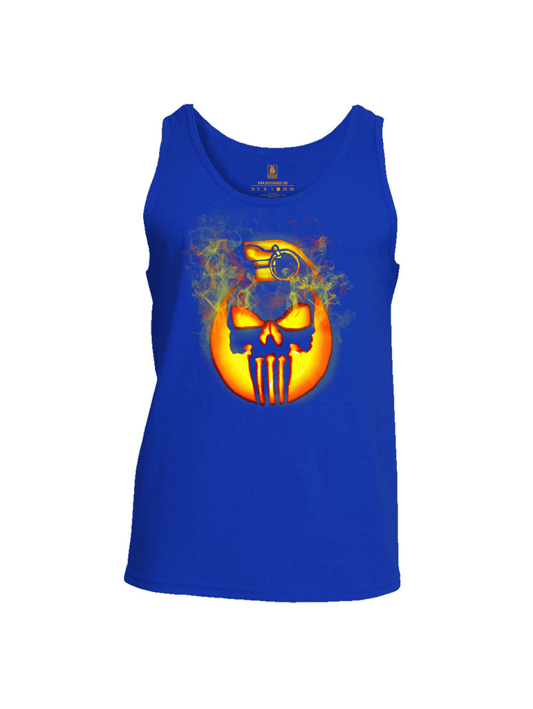 Battleraddle Expounder Skull Pumpkin KABOOM Mens Cotton Tank Top