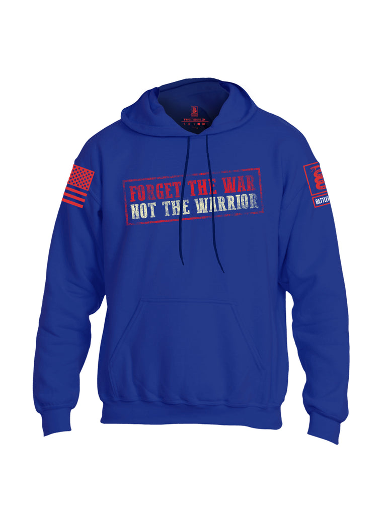 Battleraddle Forget The War Not The Warrior Red Sleeve Print Mens Blended Hoodie With Pockets