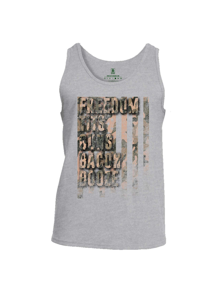 Battleraddle Freedom Tits Guns Bacon Booze Mens Cotton Tank Top