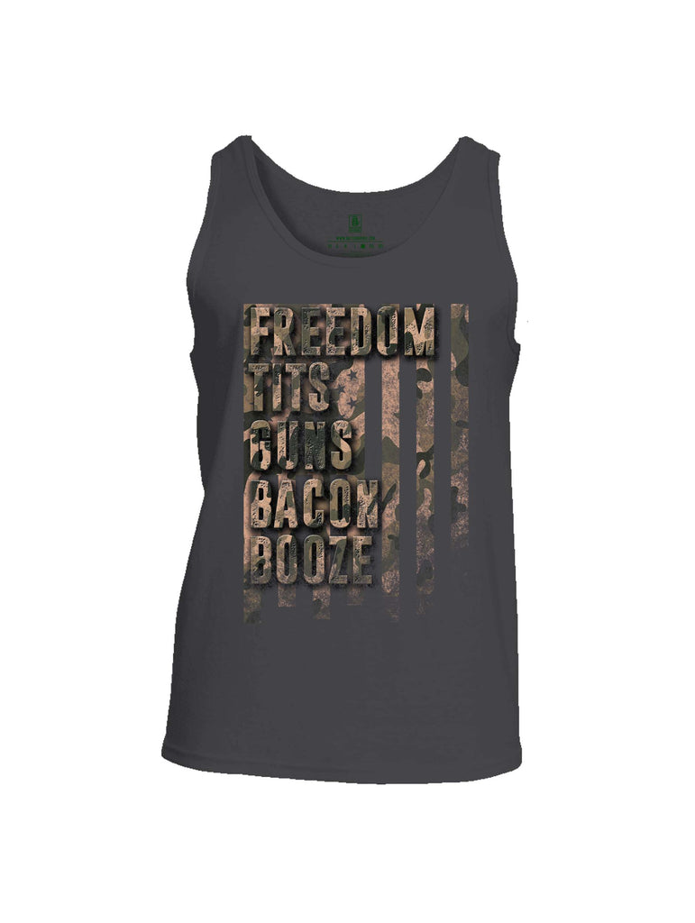 Battleraddle Freedom Tits Guns Bacon Booze Mens Cotton Tank Top