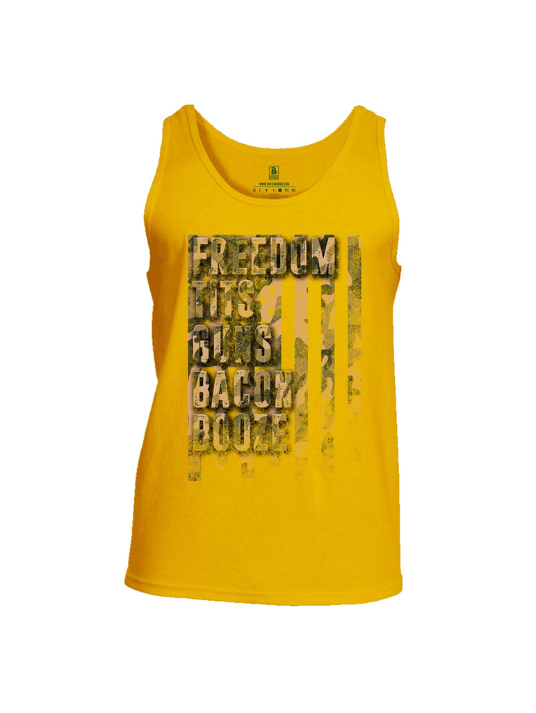 Battleraddle Freedom Tits Guns Bacon Booze Mens Cotton Tank Top