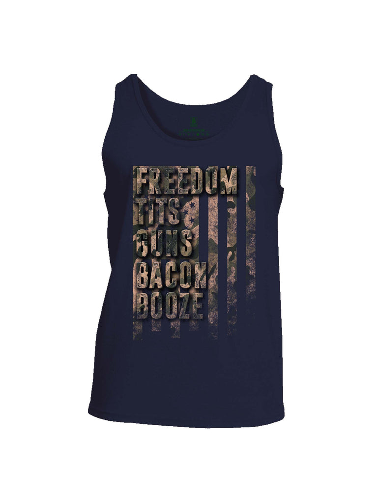 Battleraddle Freedom Tits Guns Bacon Booze Mens Cotton Tank Top