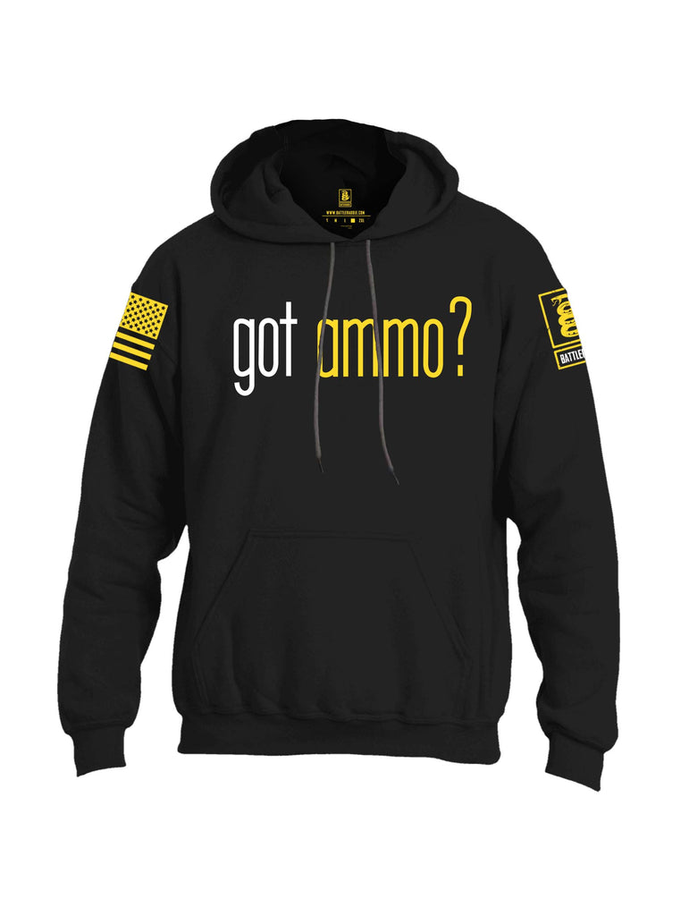 Battleraddle Got Ammo Yellow Sleeve Print Mens Blended Hoodie With Pockets