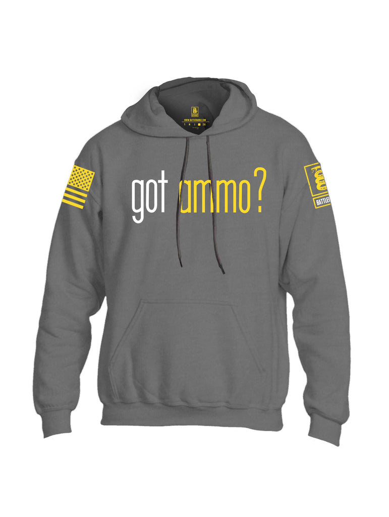 Battleraddle Got Ammo Yellow Sleeve Print Mens Blended Hoodie With Pockets