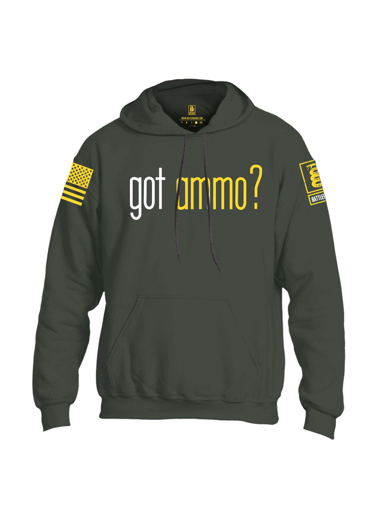 Battleraddle Got Ammo Yellow Sleeve Print Mens Blended Hoodie With Pockets