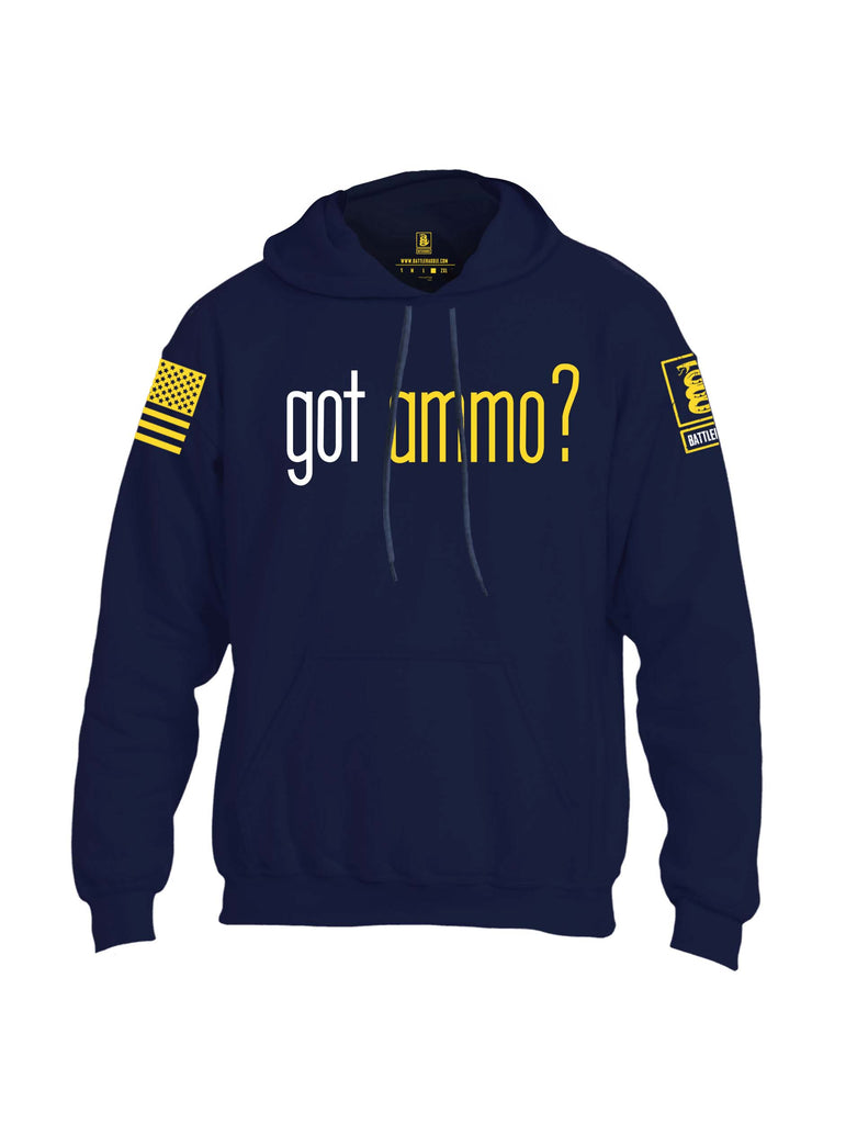 Battleraddle Got Ammo Yellow Sleeve Print Mens Blended Hoodie With Pockets