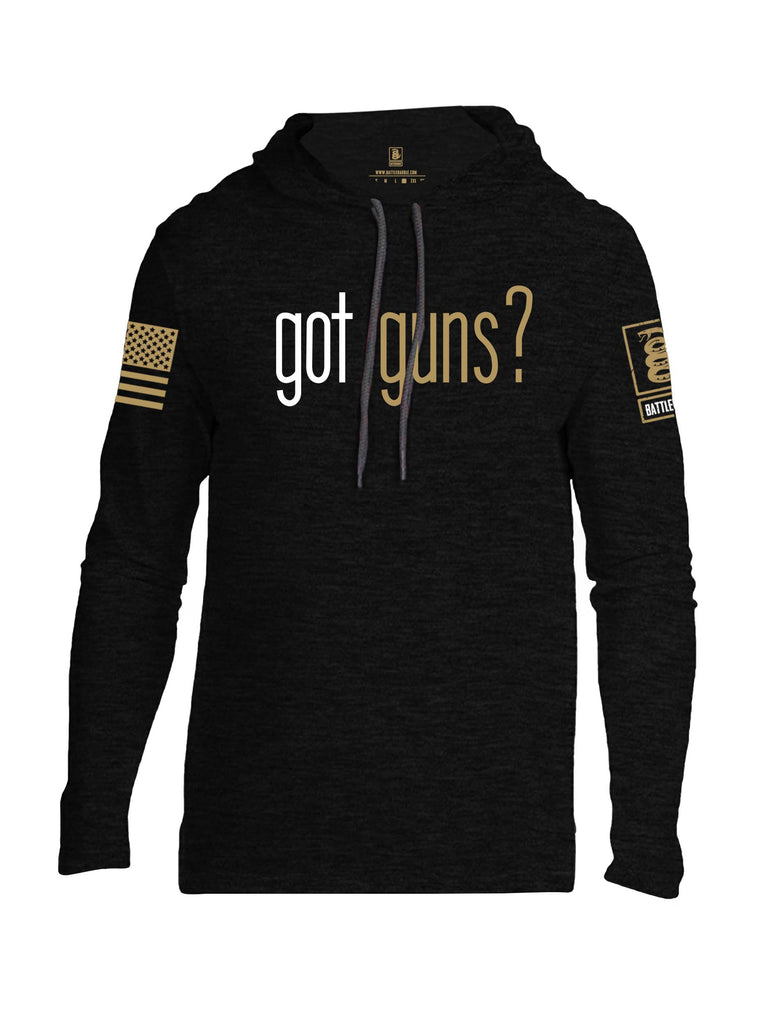 Battleraddle Got Guns Brass Sleeve Print Mens Thin Cotton Lightweight Hoodie