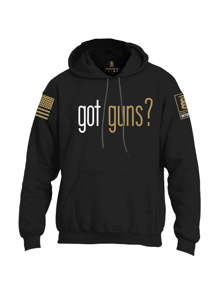 Battleraddle Got Guns Brass Sleeve Print Mens Blended Hoodie With Pockets