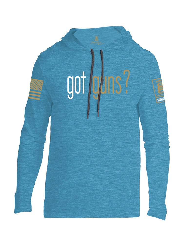 Battleraddle Got Guns Brass Sleeve Print Mens Thin Cotton Lightweight Hoodie