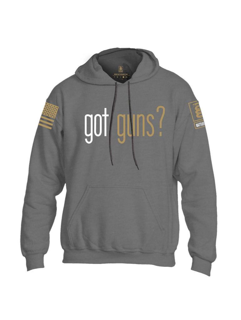 Battleraddle Got Guns Brass Sleeve Print Mens Blended Hoodie With Pockets