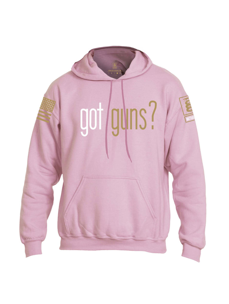 Battleraddle Got Guns Brass Sleeve Print Mens Blended Hoodie With Pockets