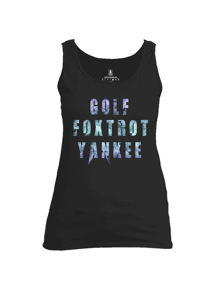 Battleraddle Golf Foxtrot Yankee Womens Cotton Tank Top