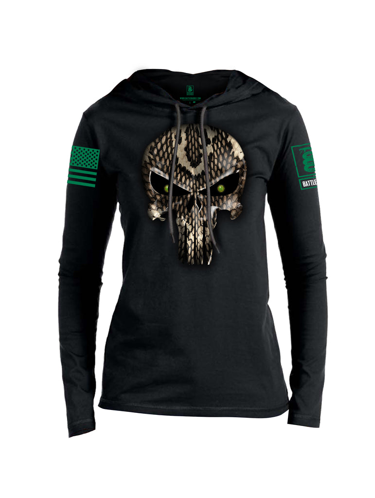 Battleraddle Green Eyed Jody Green Line Green Sleeve Print Womens Thin Cotton Lightweight Hoodie