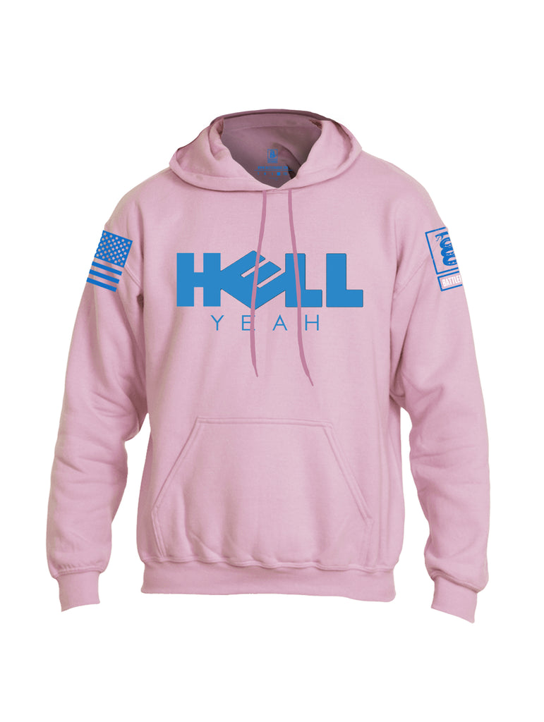 Battleraddle Hell Yeah Blue Sleeve Print Mens Blended Hoodie With Pockets