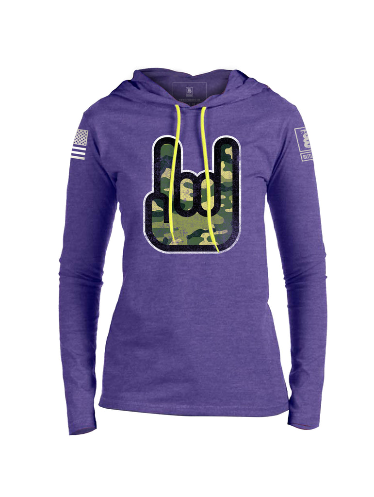 Battleraddle Hand Gesture Womens Thin  Cotton Lightweight Hoodie