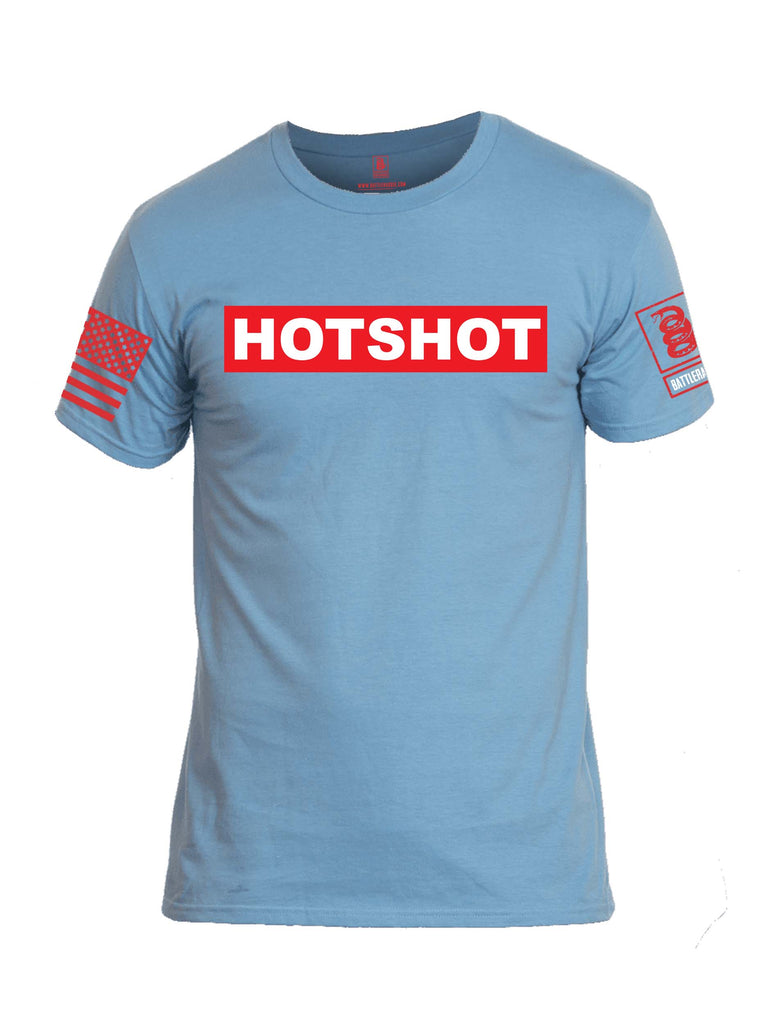 Battleraddle Hotshot Firefighter Red Sleeve Print Mens Cotton Crew Neck T Shirt