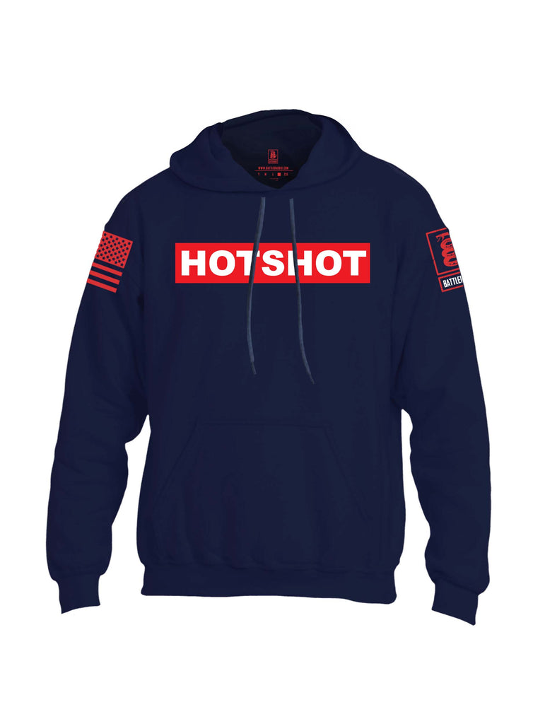 Battleraddle Hotshot Firefighter Red Sleeve Print Mens Blended Hoodie With Pockets