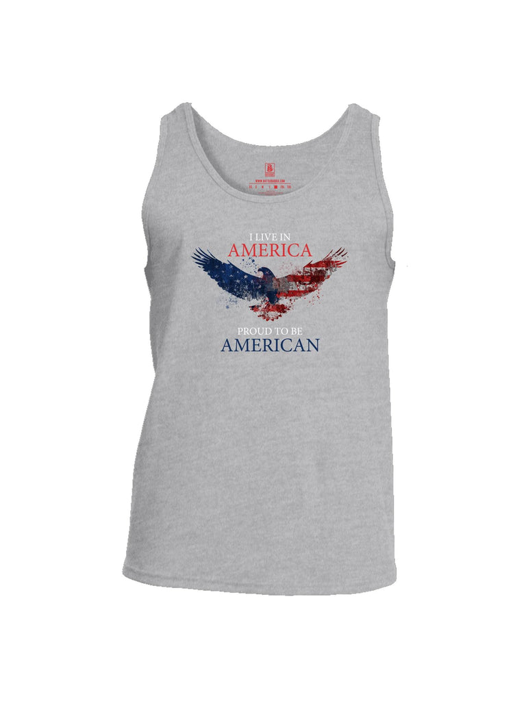 Battleraddle I Live In America Proud To Be American Mens Cotton Tank Top shirt|custom|veterans|Apparel-Mens Tank Top-Cotton