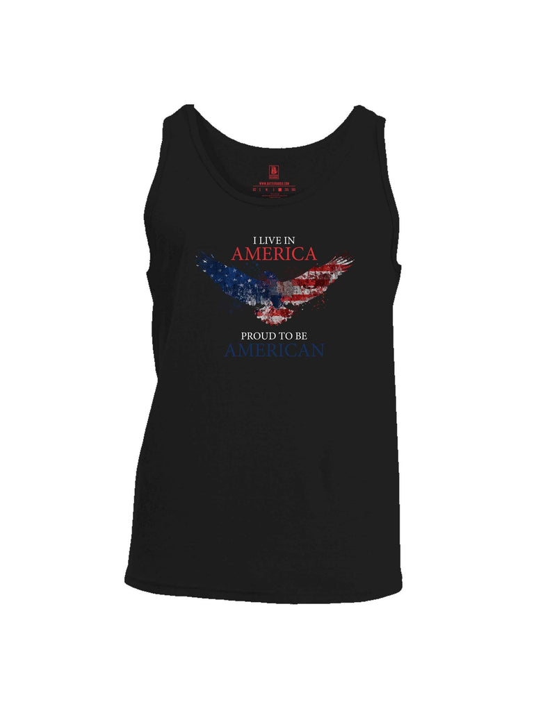 Battleraddle I Live In America Proud To Be American Mens Cotton Tank Top shirt|custom|veterans|Apparel-Mens Tank Top-Cotton