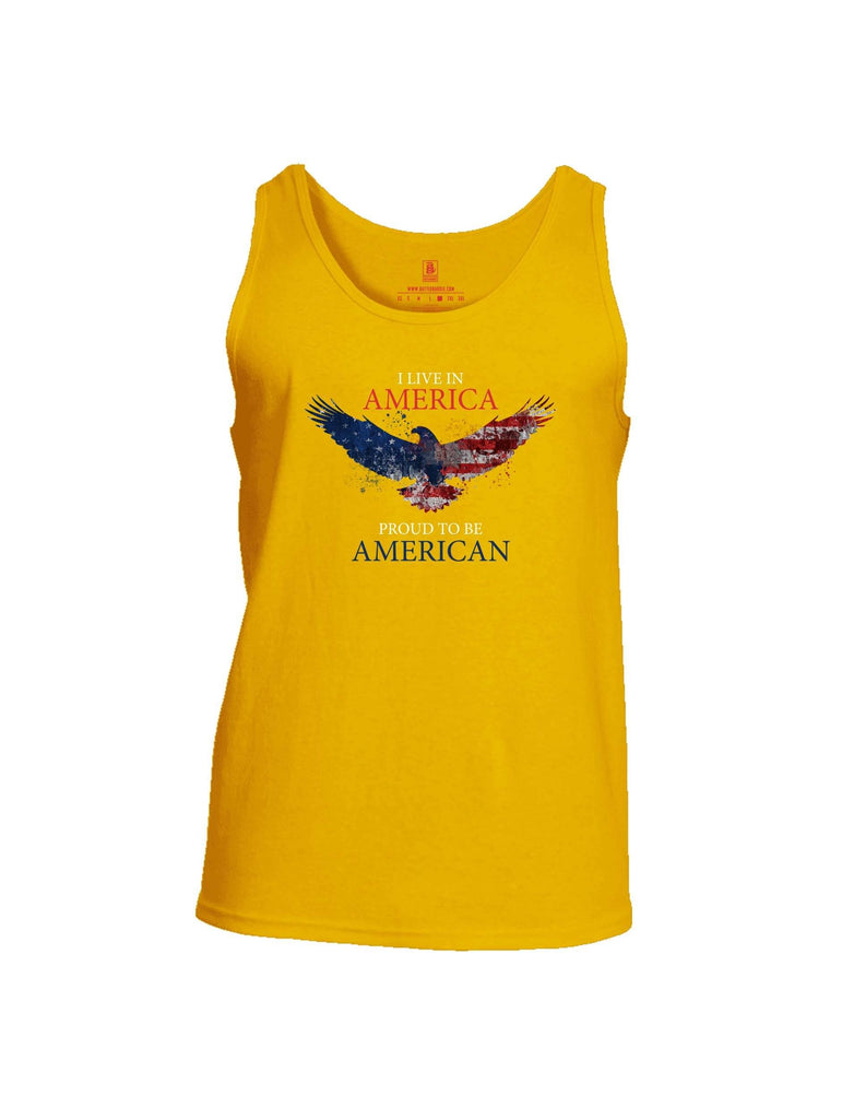 Battleraddle I Live In America Proud To Be American Mens Cotton Tank Top shirt|custom|veterans|Apparel-Mens Tank Top-Cotton