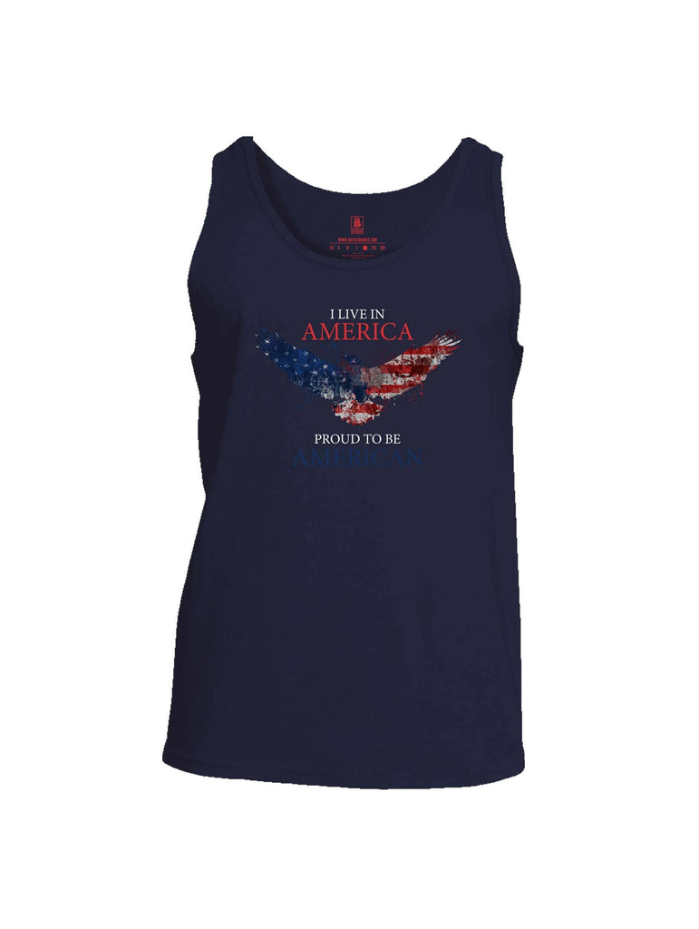 Battleraddle I Live In America Proud To Be American Mens Cotton Tank Top shirt|custom|veterans|Apparel-Mens Tank Top-Cotton