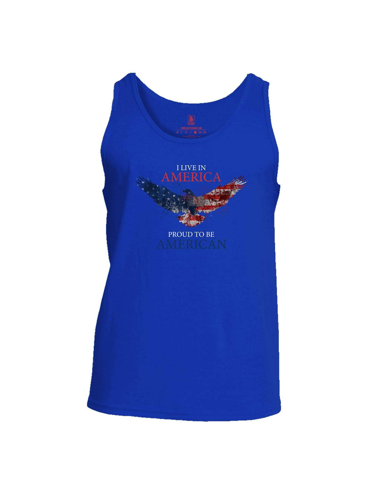 Battleraddle I Live In America Proud To Be American Mens Cotton Tank Top shirt|custom|veterans|Apparel-Mens Tank Top-Cotton