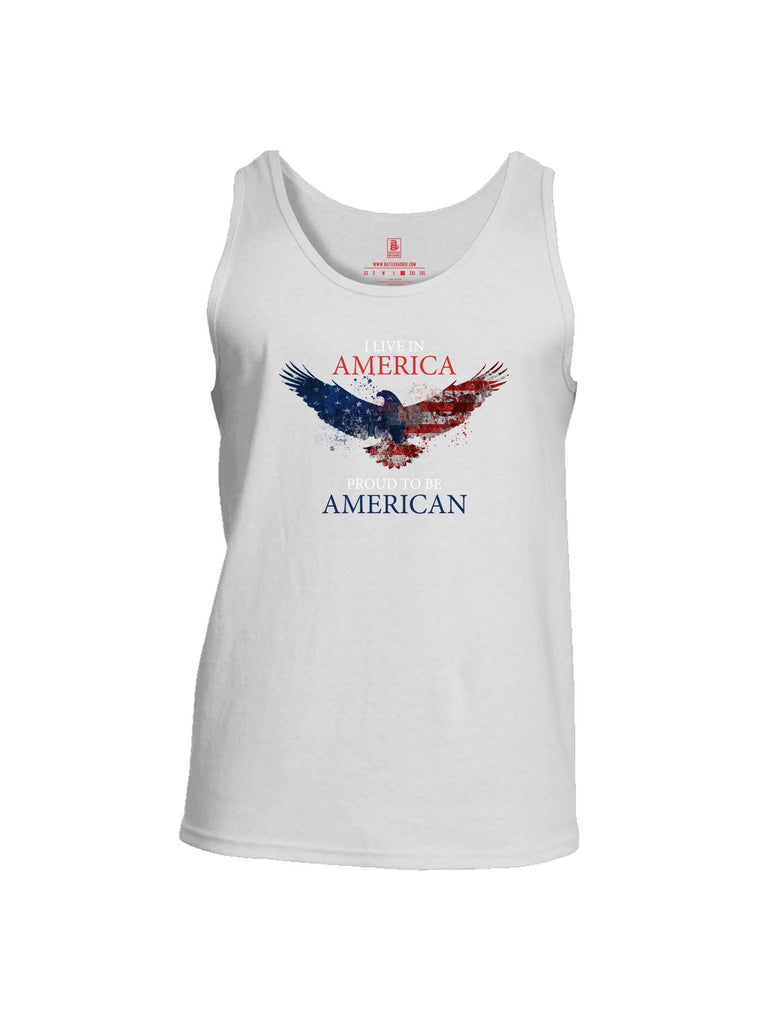 Battleraddle I Live In America Proud To Be American Mens Cotton Tank Top shirt|custom|veterans|Apparel-Mens Tank Top-Cotton