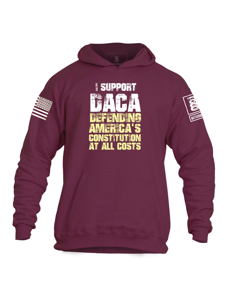 Battleraddle I Support Daca Defending Americas Constitution At All Costs Mens Cotton Pullover Hoodie With Pockets