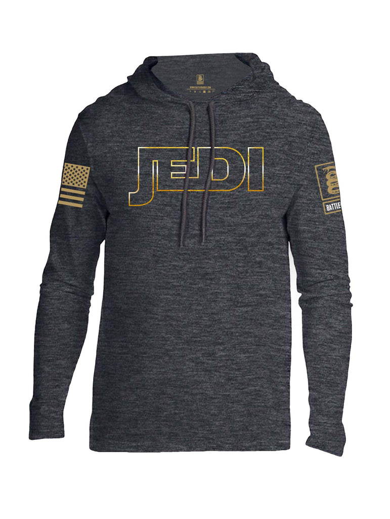 Battleraddle JEDI Brass Sleeve Print Mens Thin Cotton Lightweight Hoodie