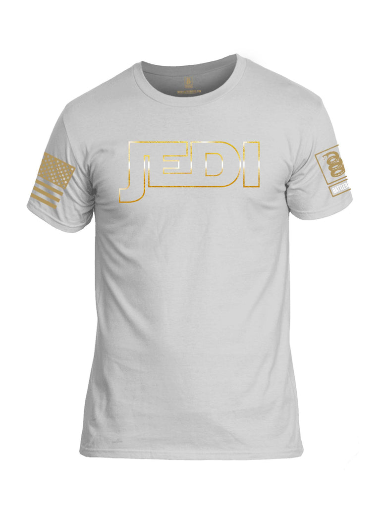 Battleraddle JEDI Brass Sleeve Print Mens Cotton Crew Neck T Shirt