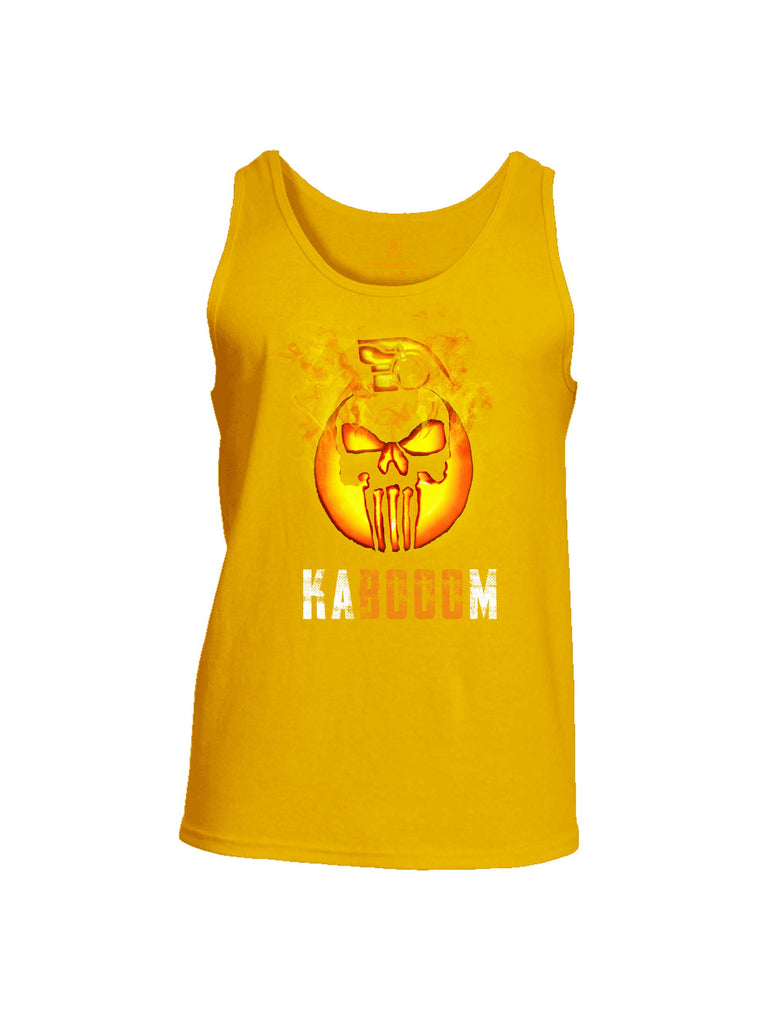 Battleraddle Expounder Skull Pumpkin Kabooom Mens Cotton Tank Top