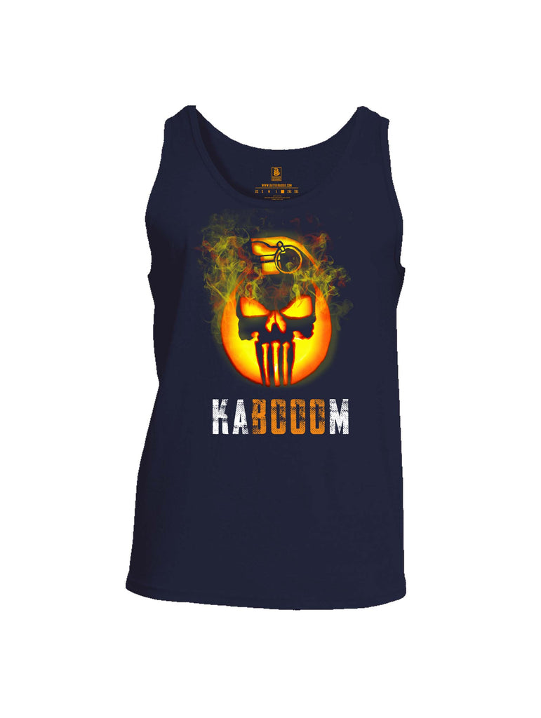 Battleraddle Expounder Skull Pumpkin Kabooom Mens Cotton Tank Top