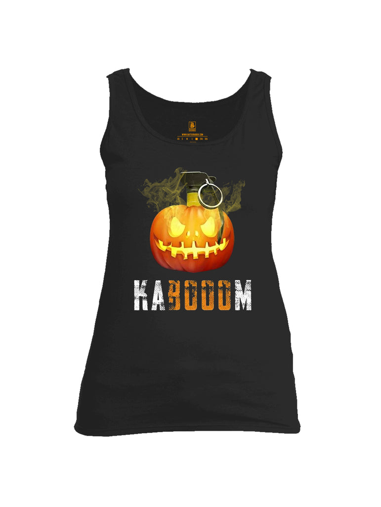 Battleraddle Kabooom Pumpkin Womens Cotton Tank Top