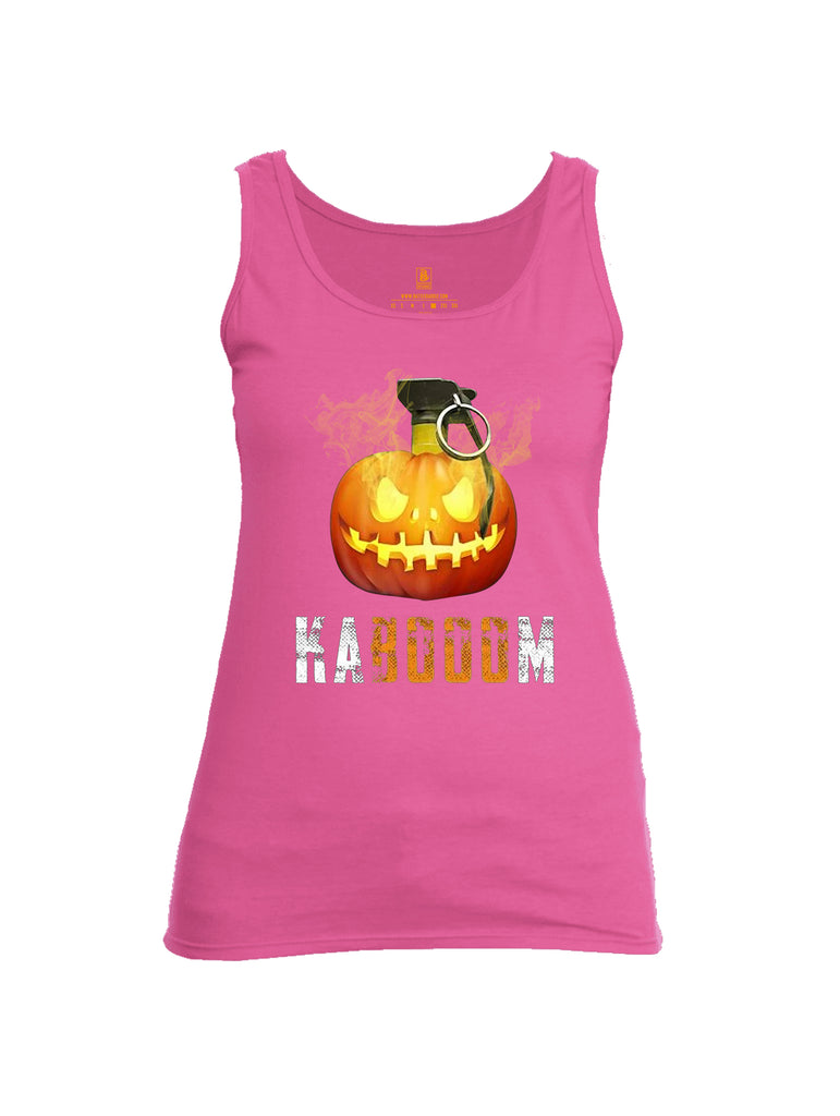 Battleraddle Kabooom Pumpkin Womens Cotton Tank Top