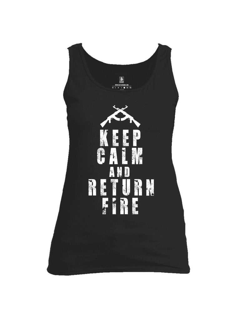 Battleraddle Keep Calm And Return Fire Womens Cotton Tank Top