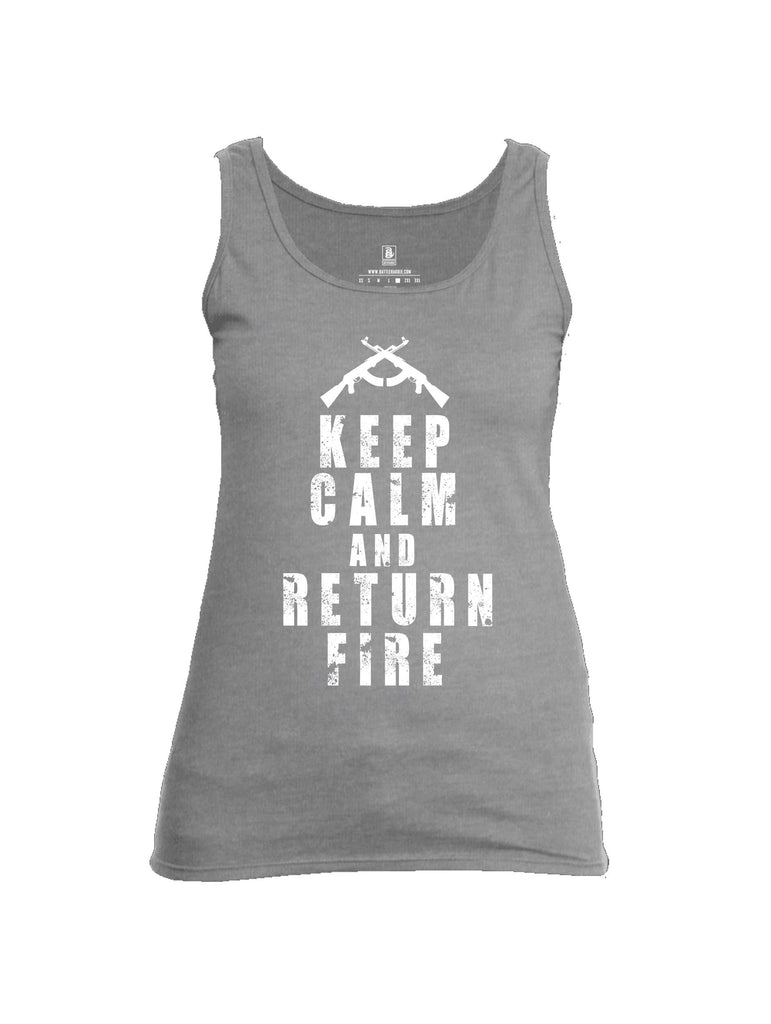 Battleraddle Keep Calm And Return Fire Womens Cotton Tank Top