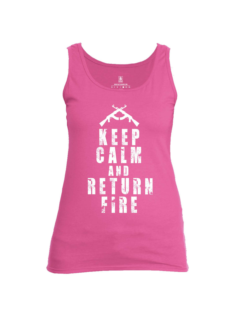 Battleraddle Keep Calm And Return Fire Womens Cotton Tank Top