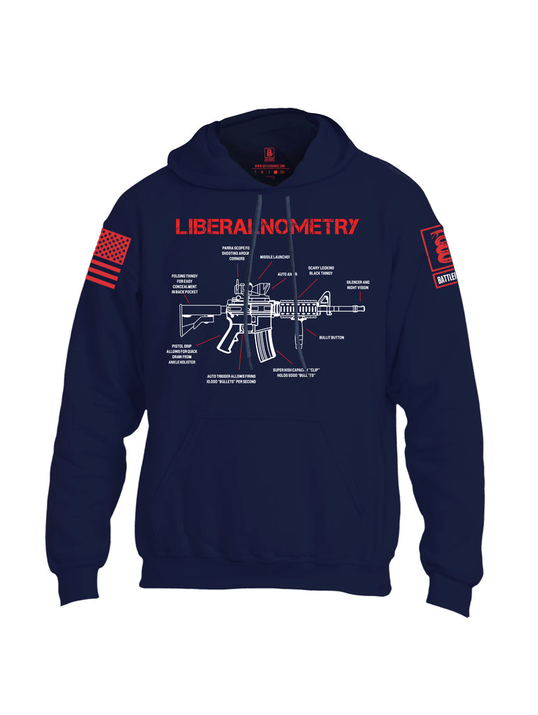 Battleraddle Liberalnometry Red Sleeve Print Mens Blended Hoodie With Pockets