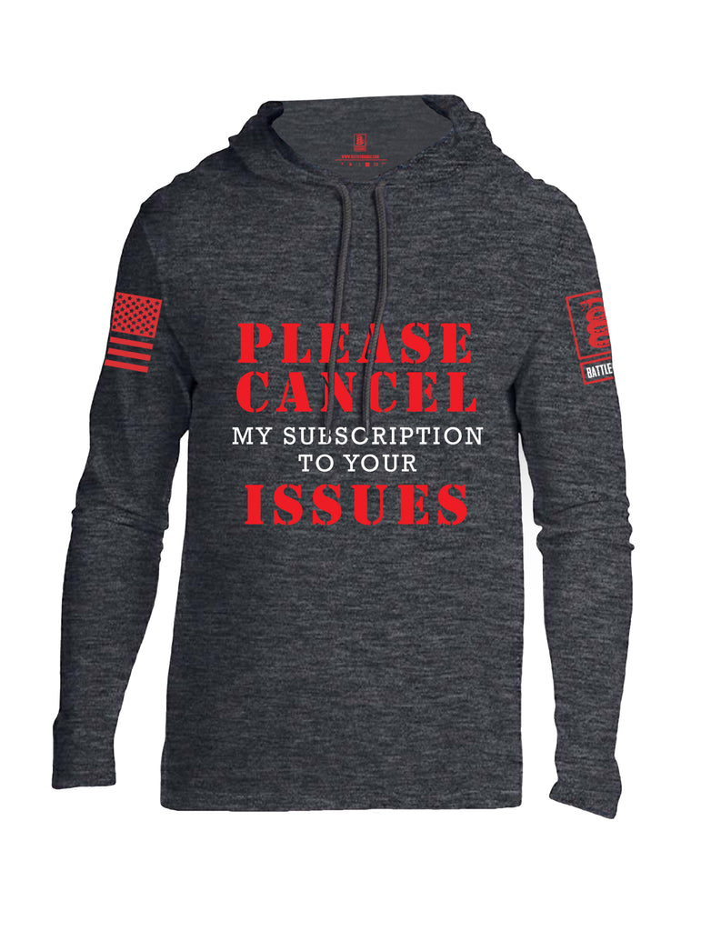 Battleraddle Please Cancel My Subscription To Your Issues Red Sleeve Print Mens Thin Cotton Lightweight Hoodie