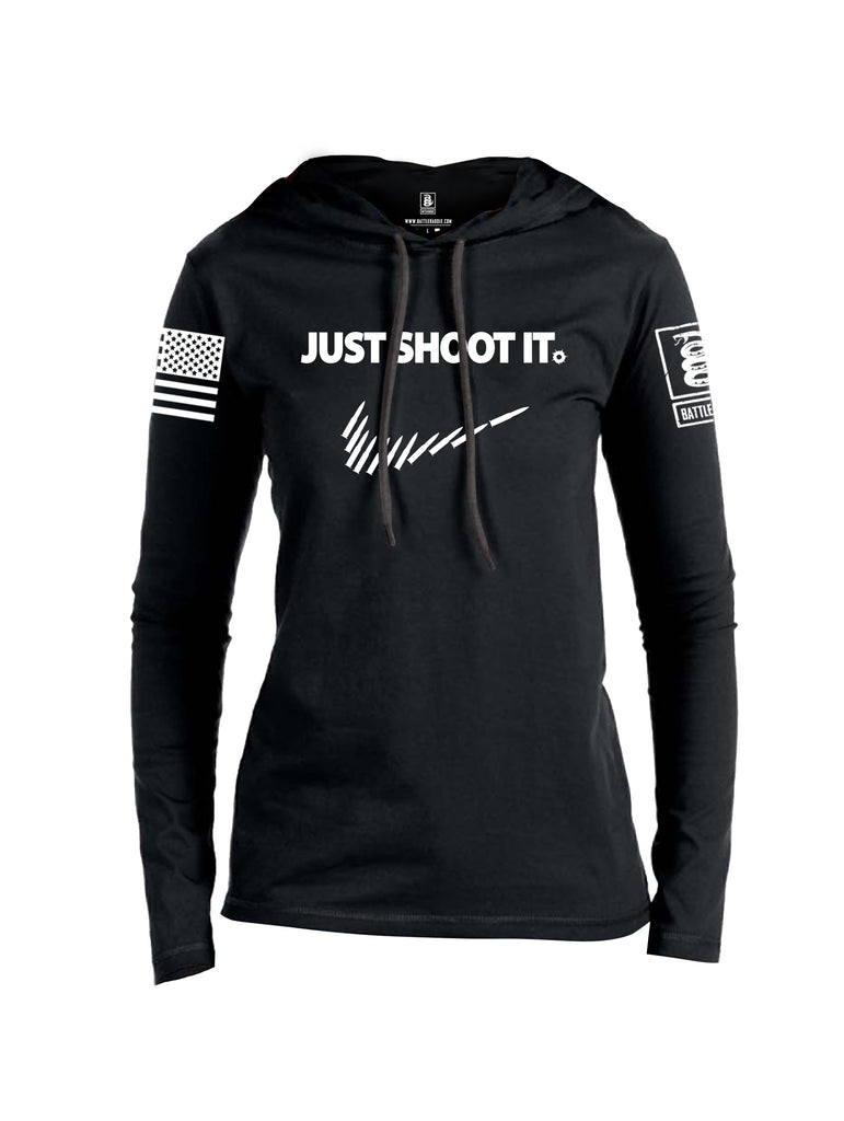 Battleraddle Just Shoot It Women Cotton Thin Cotton Lightweight Hoodie