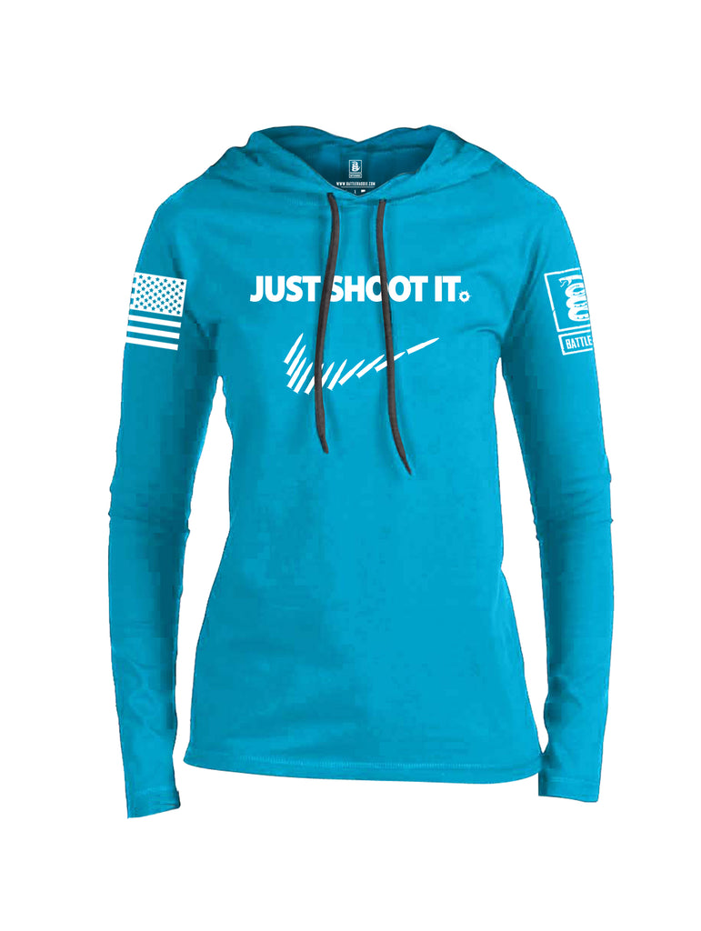 Battleraddle Just Shoot It Women Cotton Thin Cotton Lightweight Hoodie