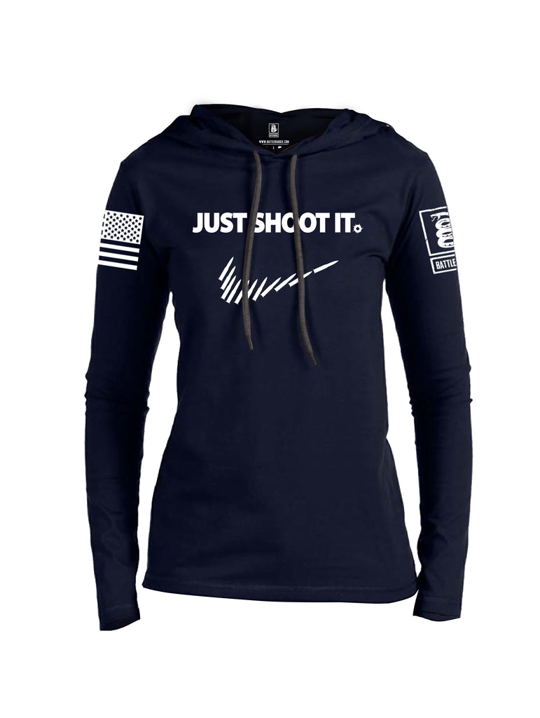 Battleraddle Just Shoot It Women Cotton Thin Cotton Lightweight Hoodie