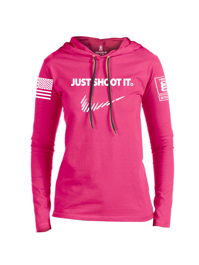 Battleraddle Just Shoot It Women Cotton Thin Cotton Lightweight Hoodie